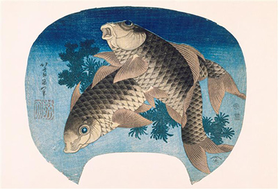 Two Carps Hokusai